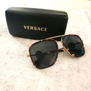 Versace Black and Gold Sunglasses